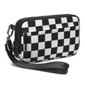 Ounamei Quilted Nylon Wristlet Crossbody Wallet for Women 4-Zipper Small Bag with RFID Protection & Adjustable Strap