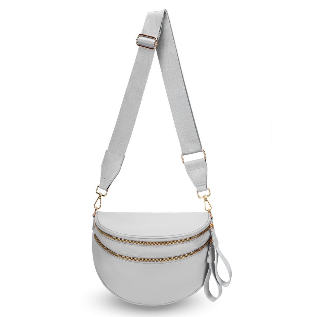 Ounamei Checkered Crossbody Bum Bag for Women Large Capacity Belt Bag for Moms & Everyday Travel
