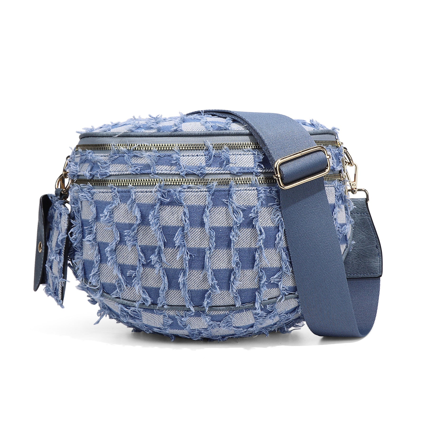 Ounamei Checkered Crossbody Bum Bag for Women Large Capacity Belt Bag for Moms & Everyday Travel