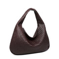 Ounamei Vintage Woven Vegan Leather Hobo Bag Large Shoulder Handbag for Women
