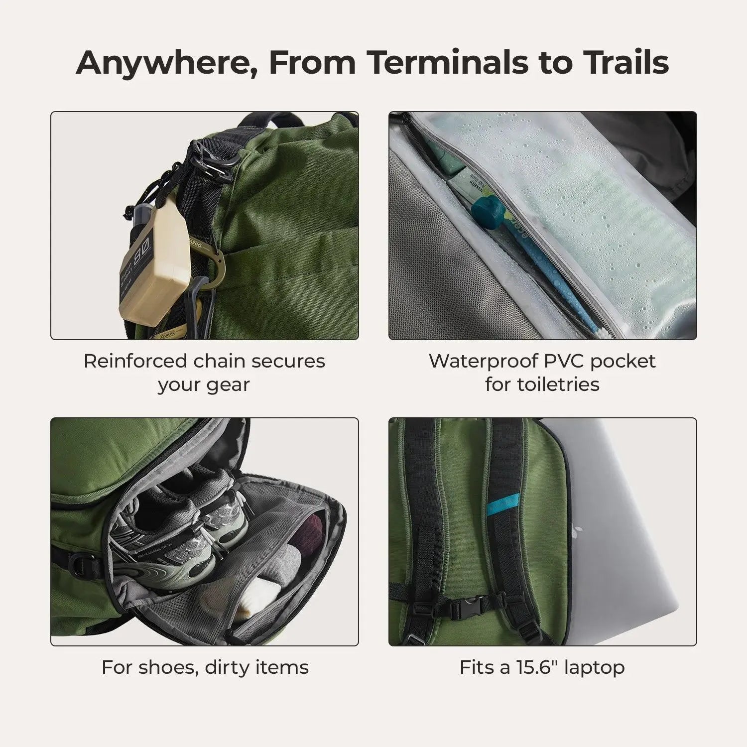 (FREE GIFT) Paz 43L Duffle Backpack