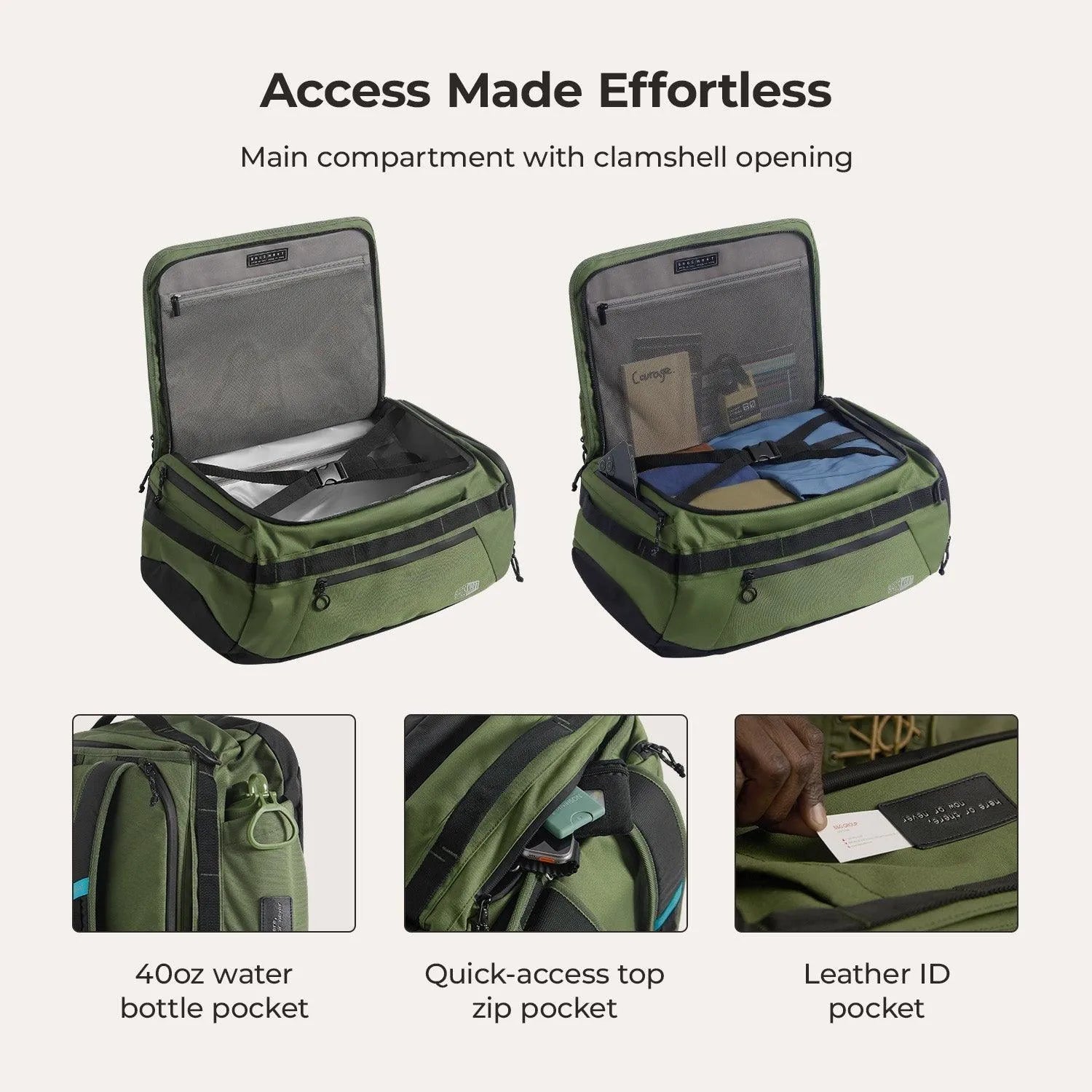 (FREE GIFT) Paz 43L Duffle Backpack