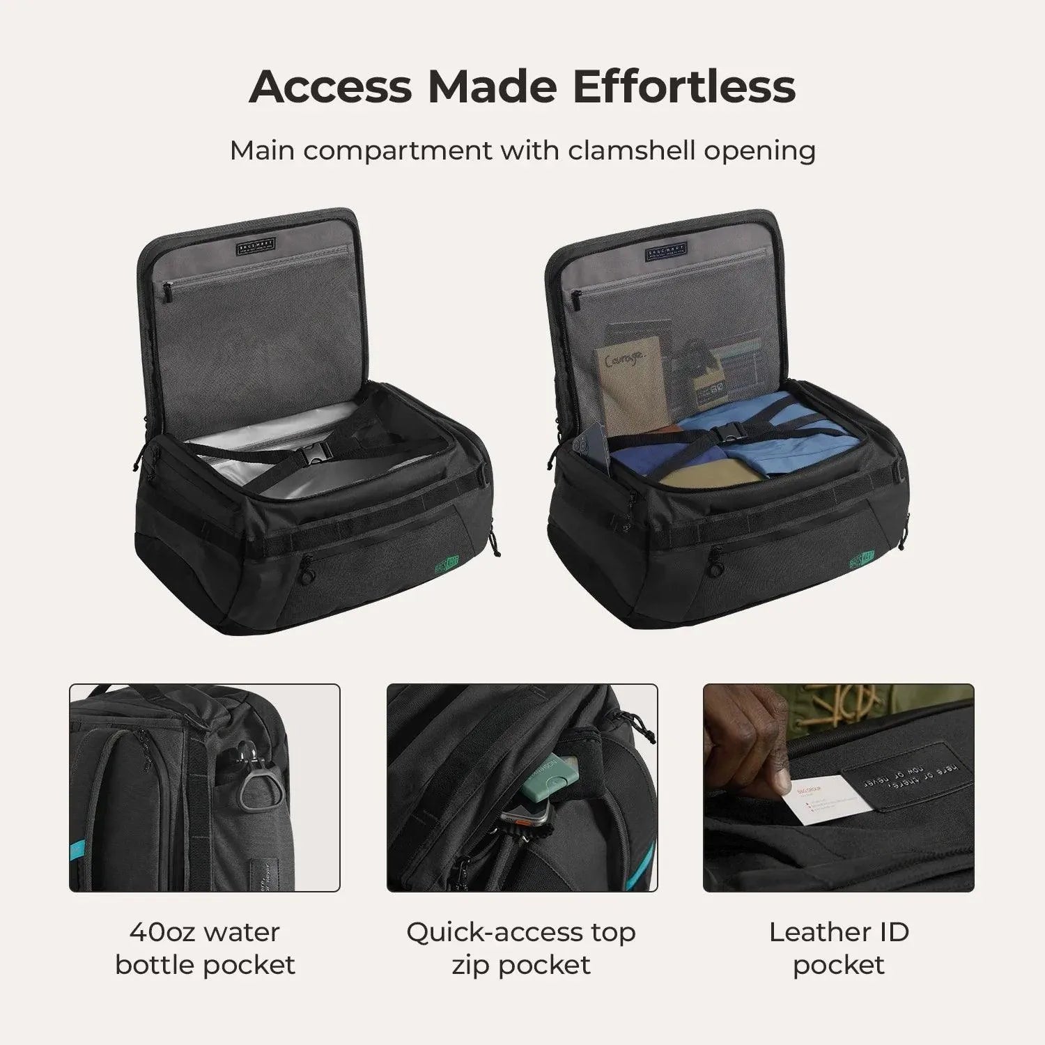 (FREE GIFT) Paz 43L Duffle Backpack