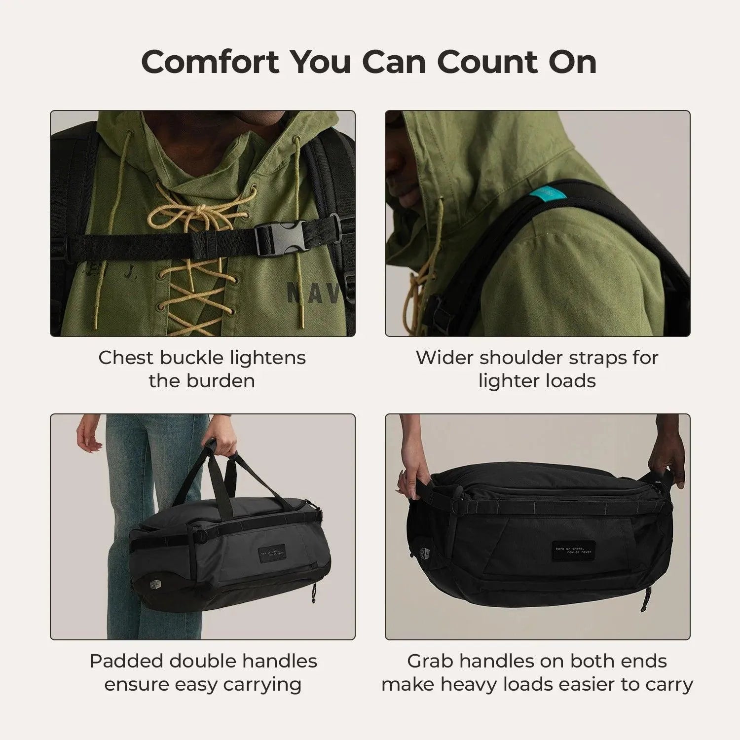(FREE GIFT) Paz 43L Duffle Backpack