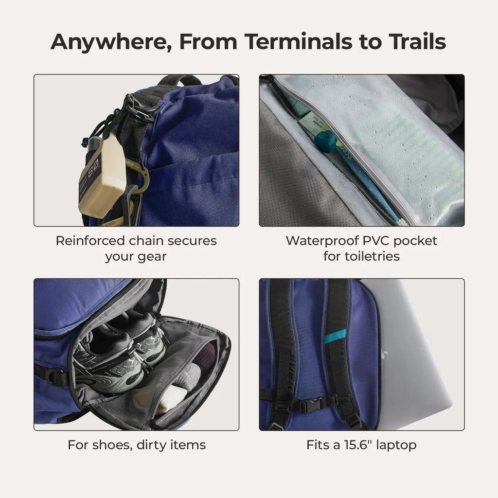 (FREE GIFT) Paz 43L Duffle Backpack