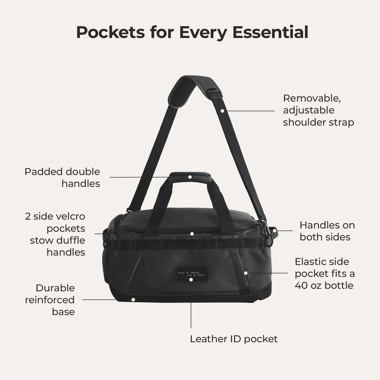 (FREE GIFT) Paz 43L Duffle Backpack