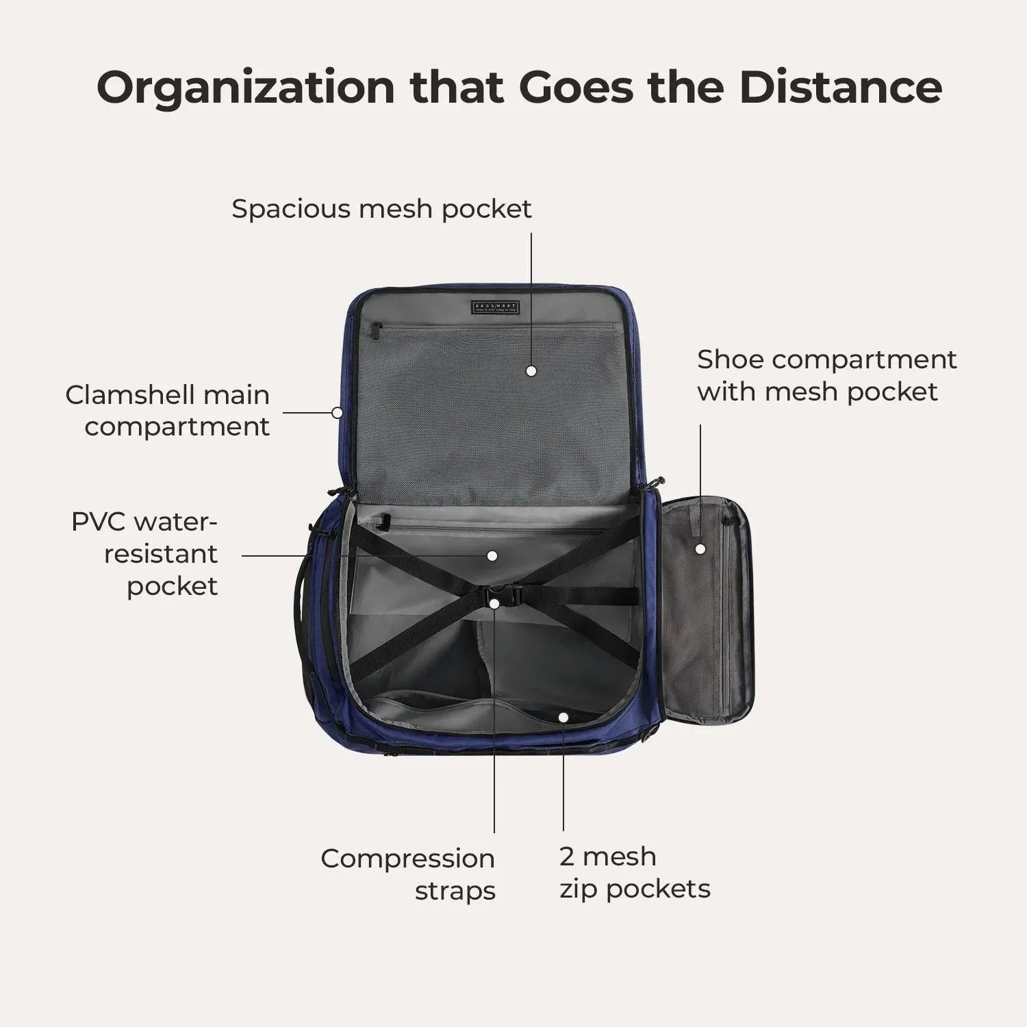 (FREE GIFT) Paz 43L Duffle Backpack