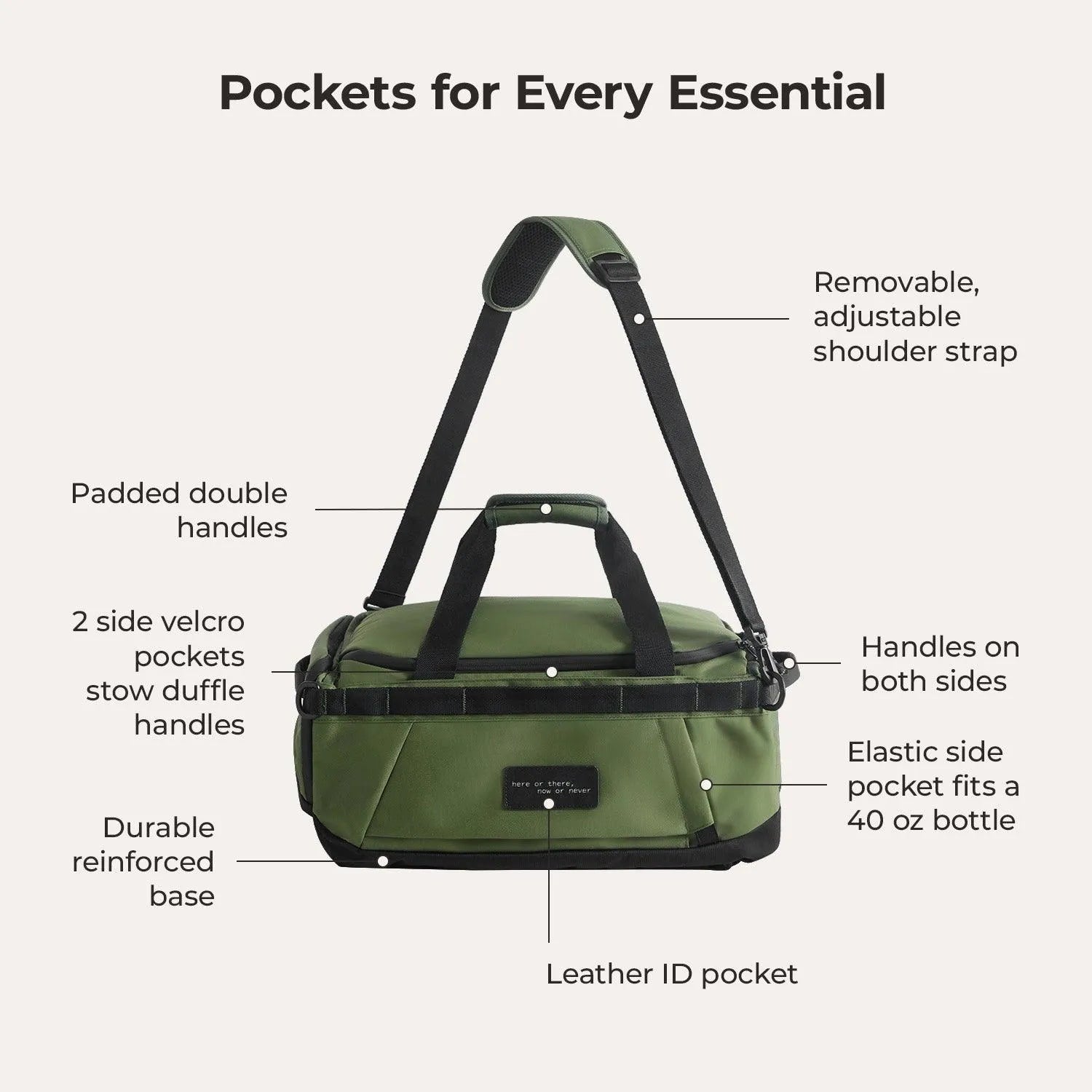 (FREE GIFT) Paz 43L Duffle Backpack