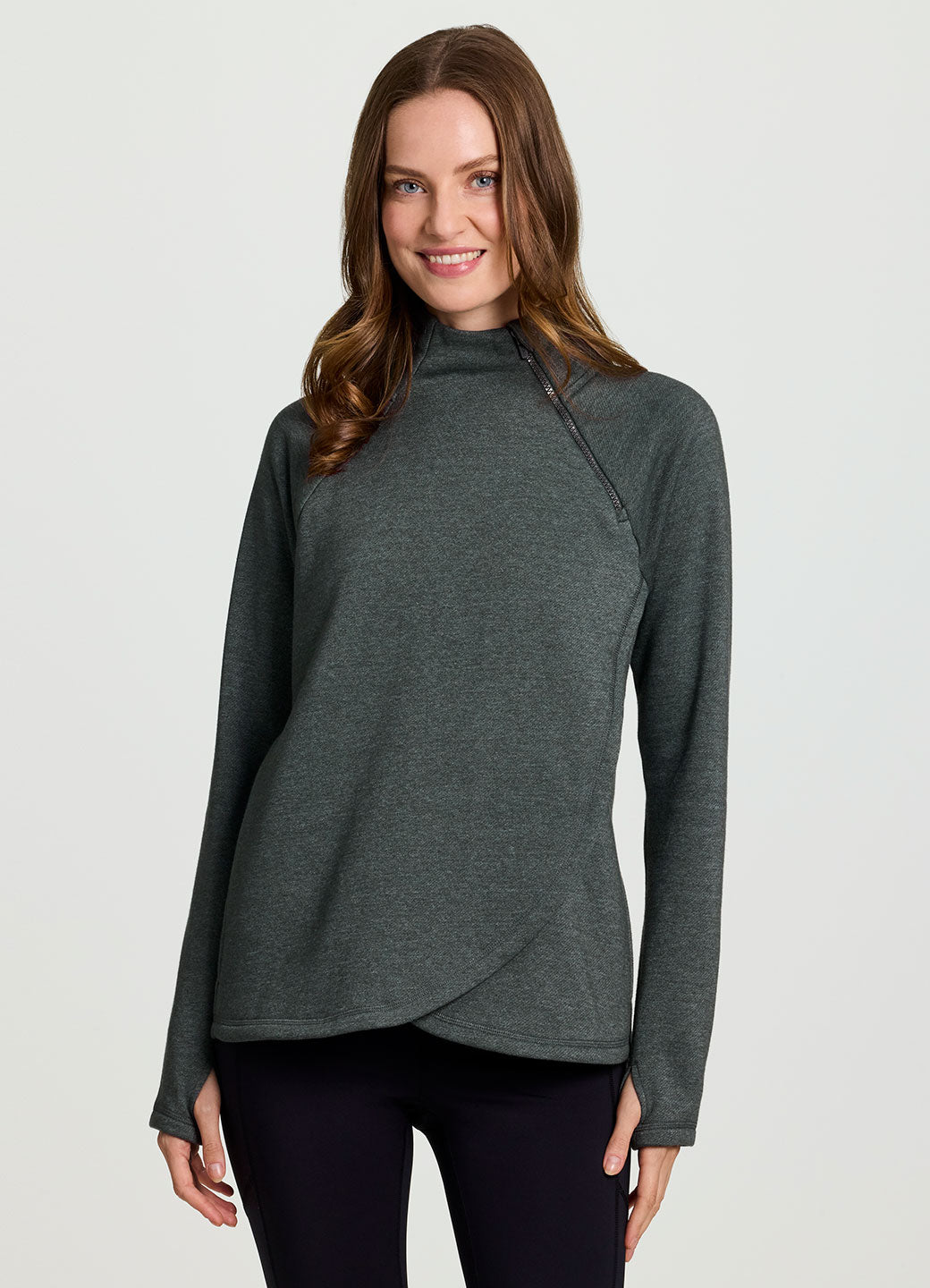 Ready To Roll Fleece Mock Neck Pullover