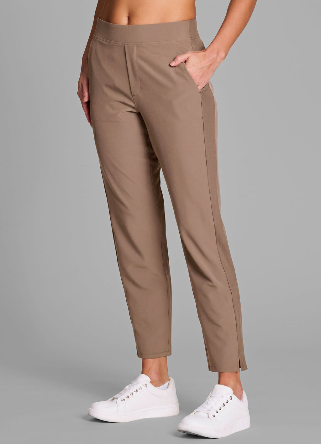 Plus City Stretch Ribbed Ankle Pant