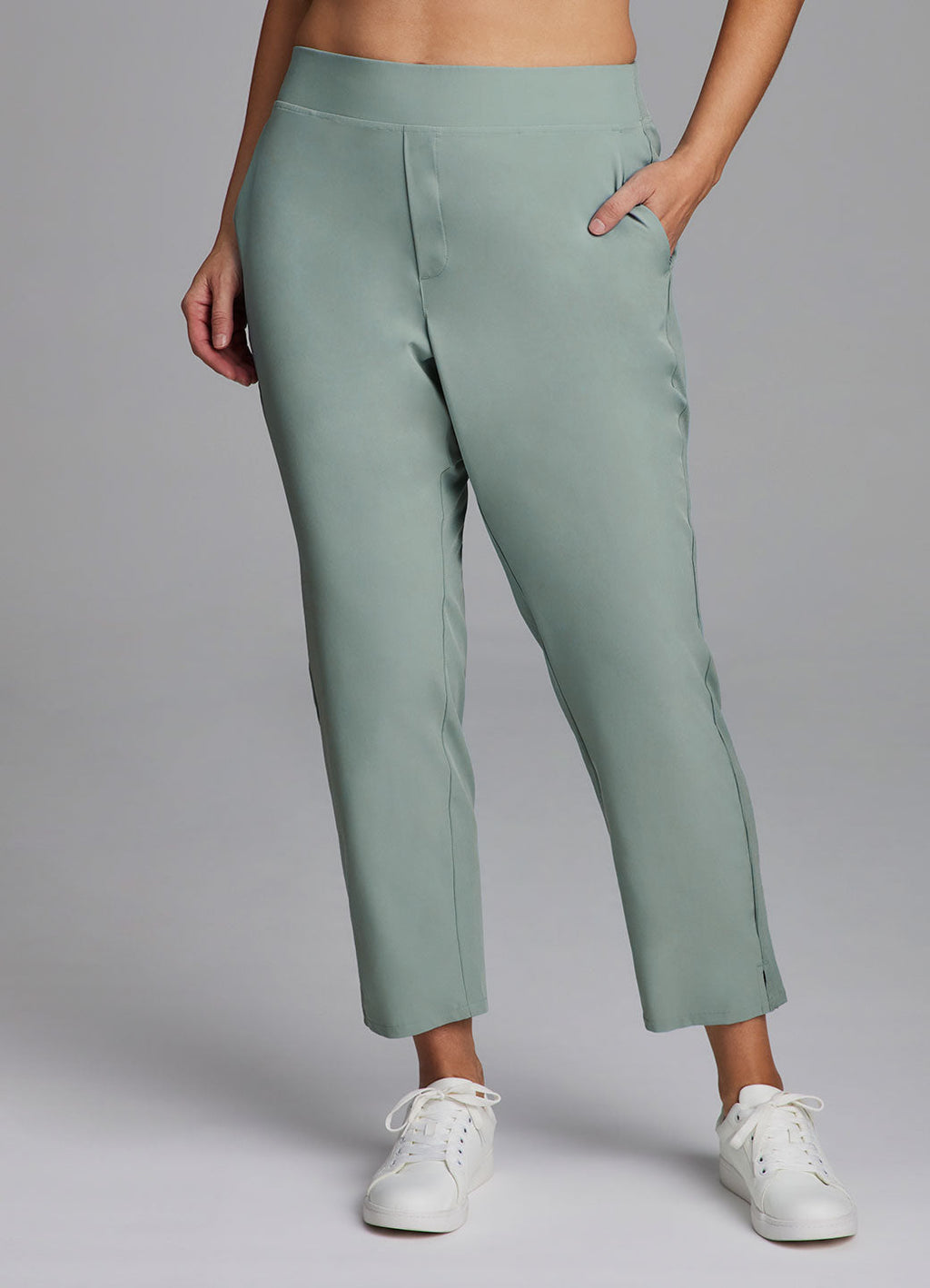 Plus City Stretch Ribbed Ankle Pant