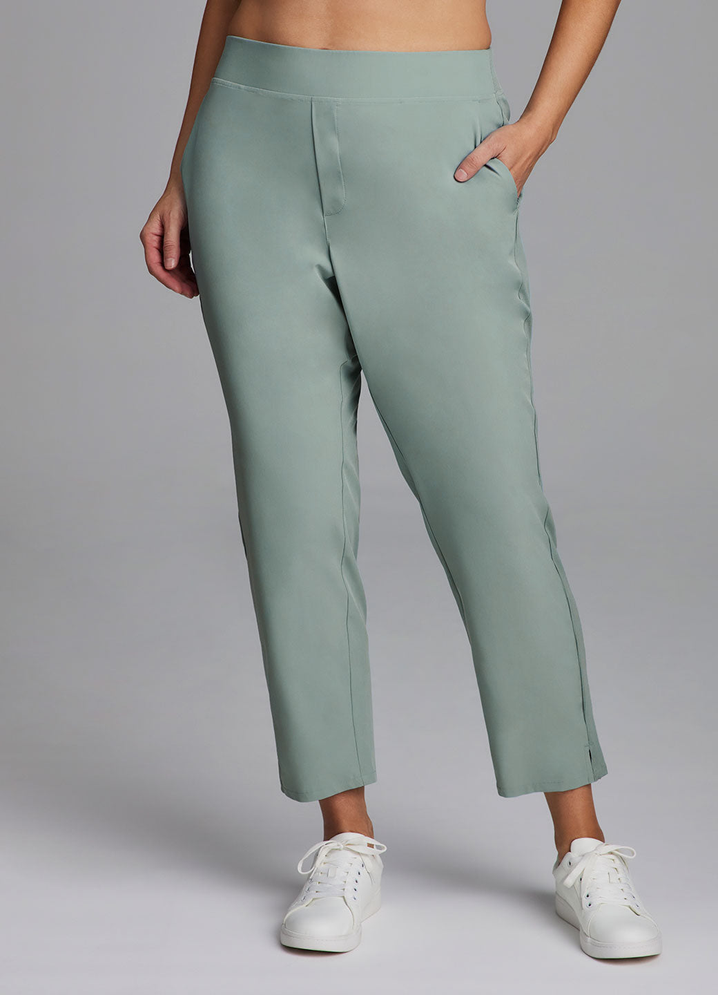Plus City Stretch Ribbed Ankle Pant