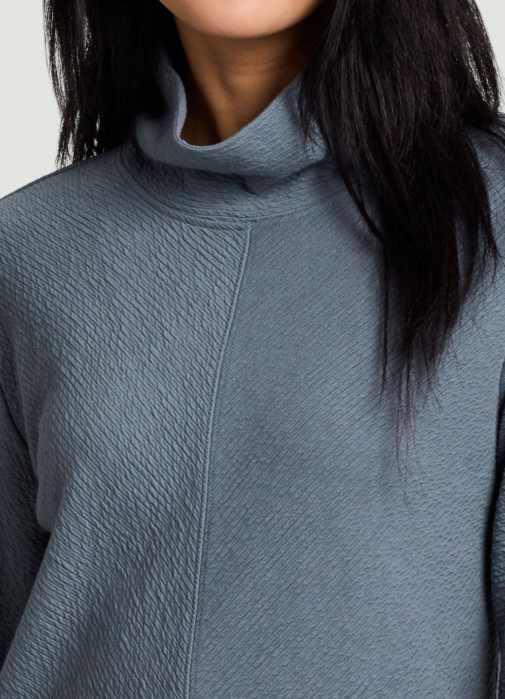 Studio Jacquard Mock Neck Pullover