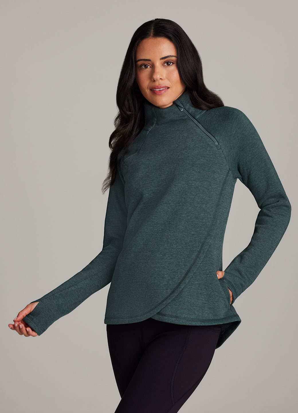 Ready To Roll Fleece Mock Neck Pullover