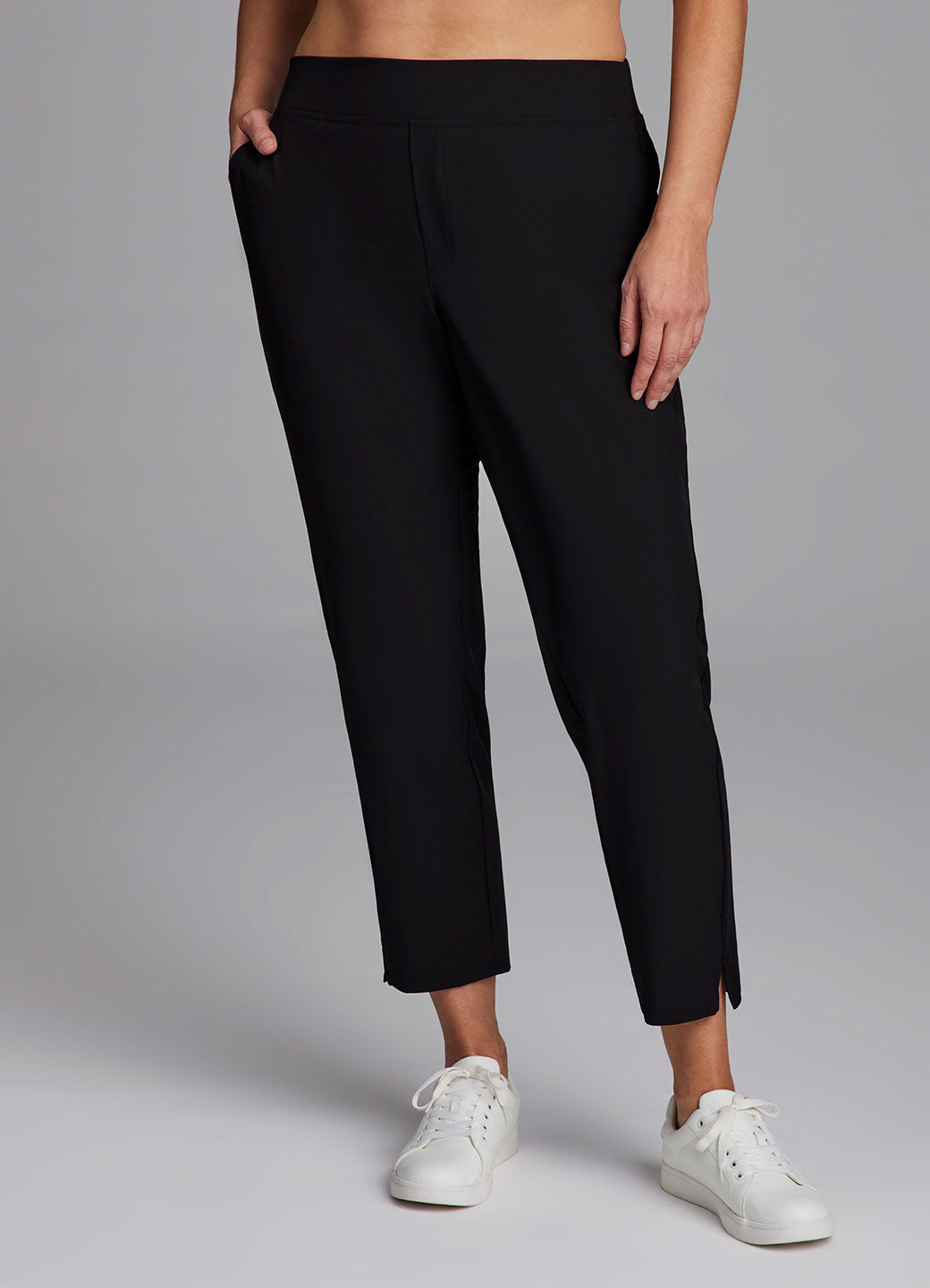 Plus City Stretch Ribbed Ankle Pant