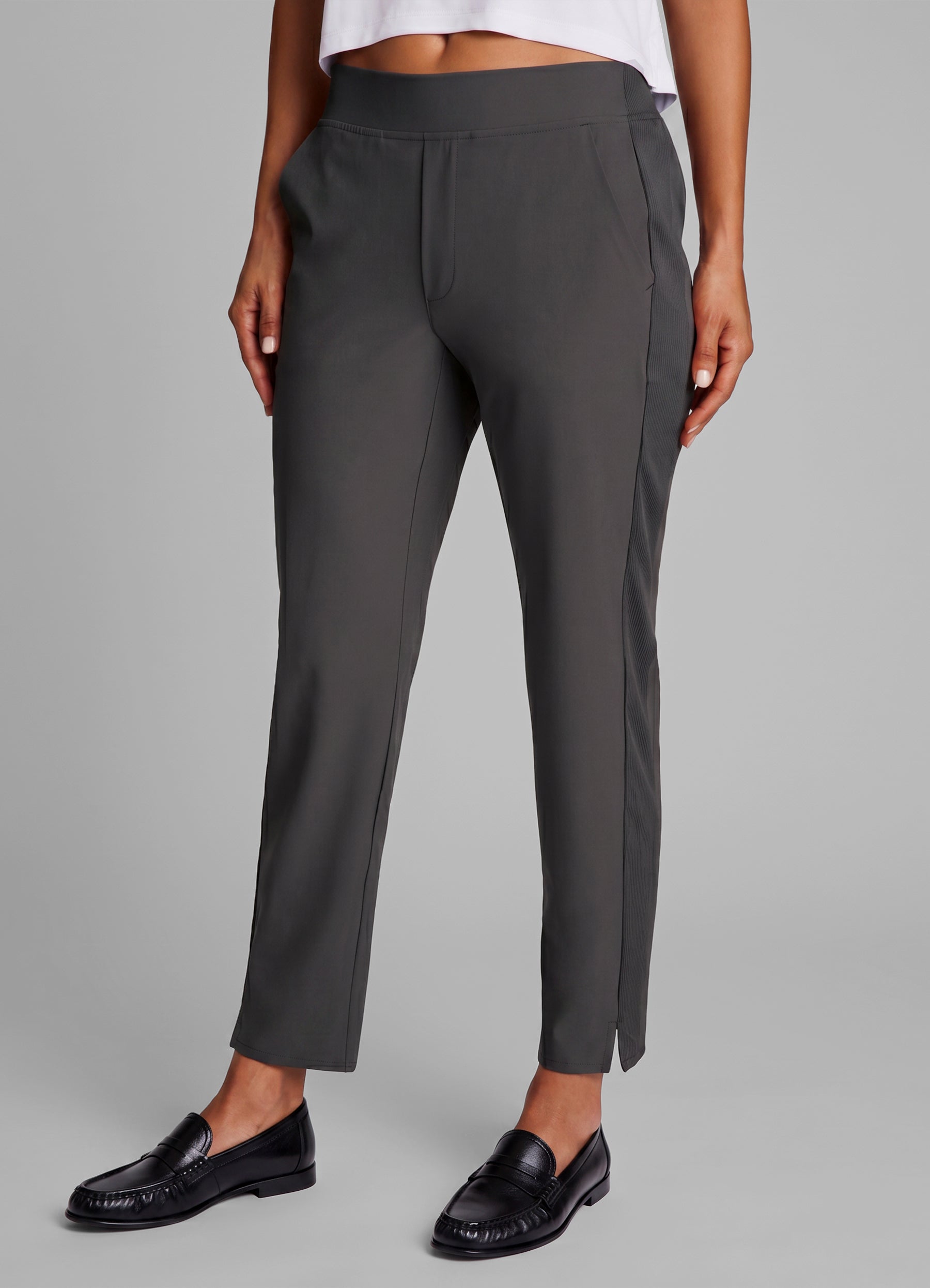 Plus City Stretch Ribbed Ankle Pant