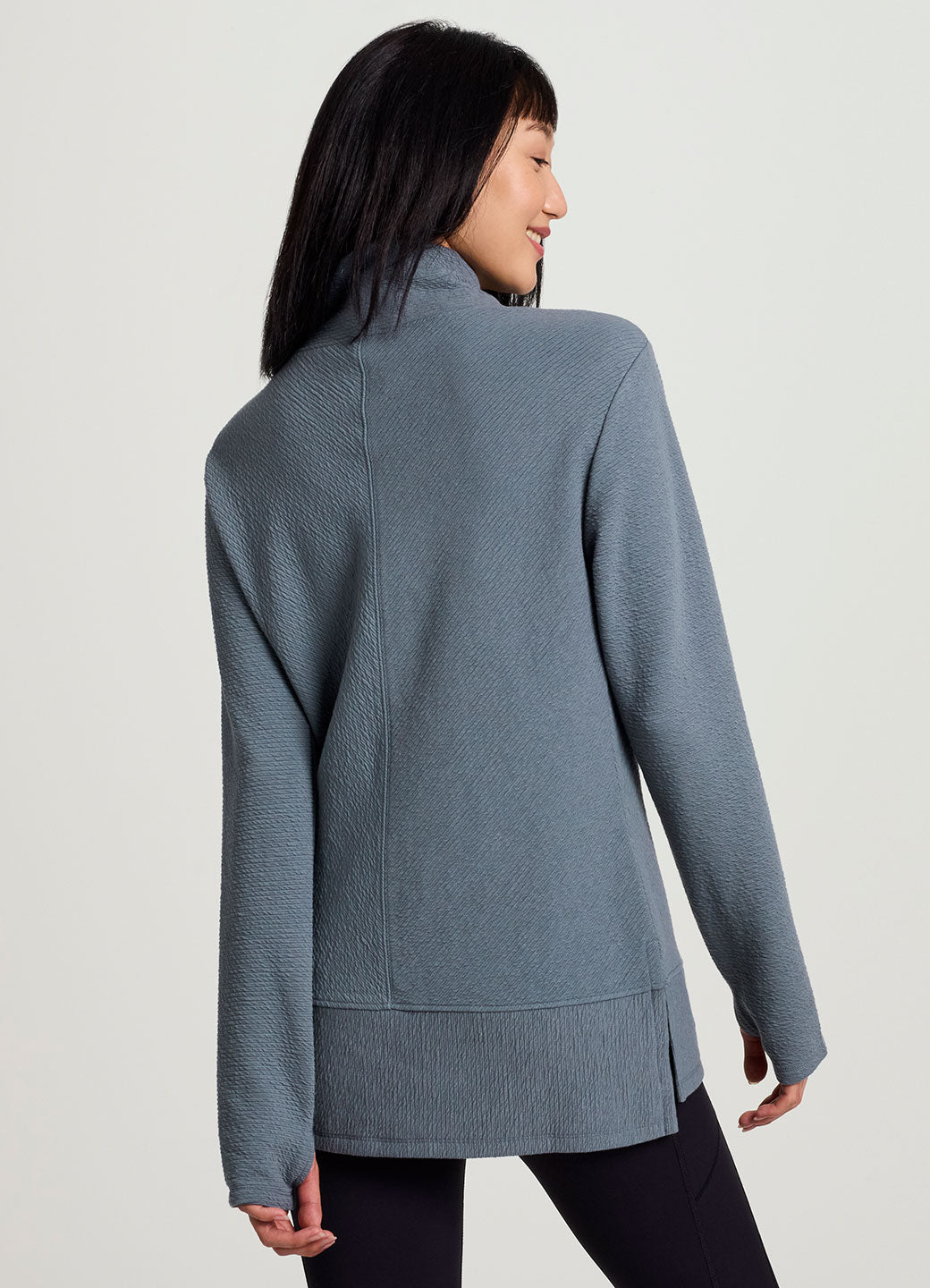 Studio Jacquard Mock Neck Pullover
