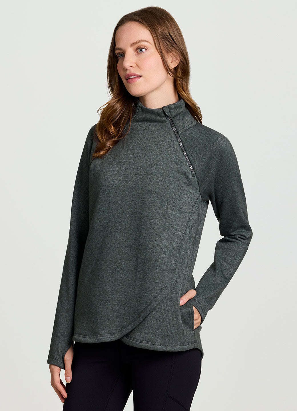 Ready To Roll Fleece Mock Neck Pullover