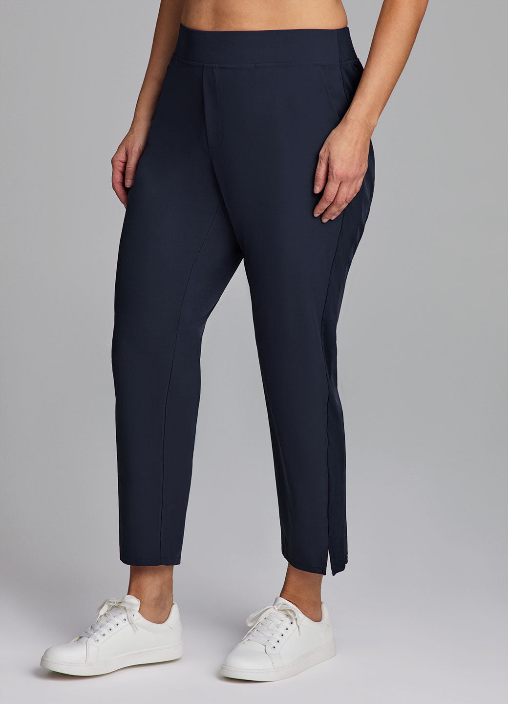 Plus City Stretch Ribbed Ankle Pant