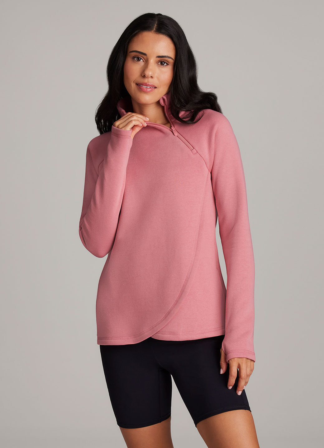 Ready To Roll Fleece Mock Neck Pullover