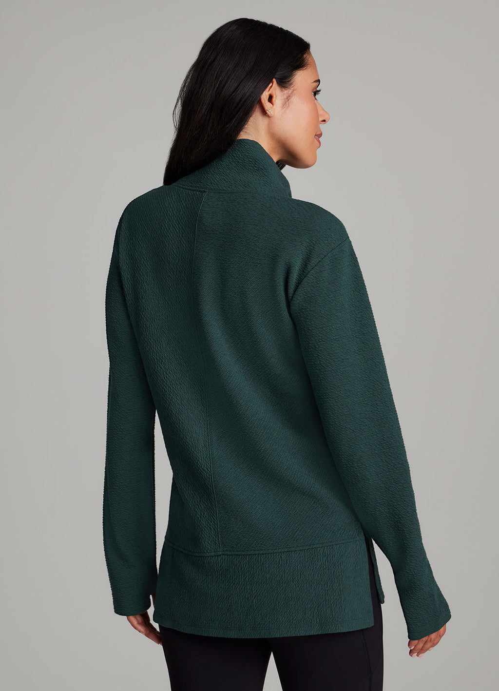 Studio Jacquard Mock Neck Pullover