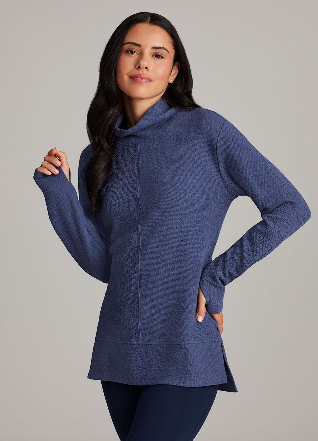 Studio Jacquard Mock Neck Pullover