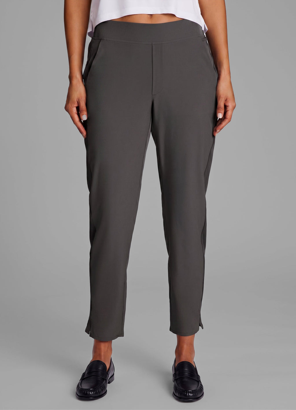 Plus City Stretch Ribbed Ankle Pant