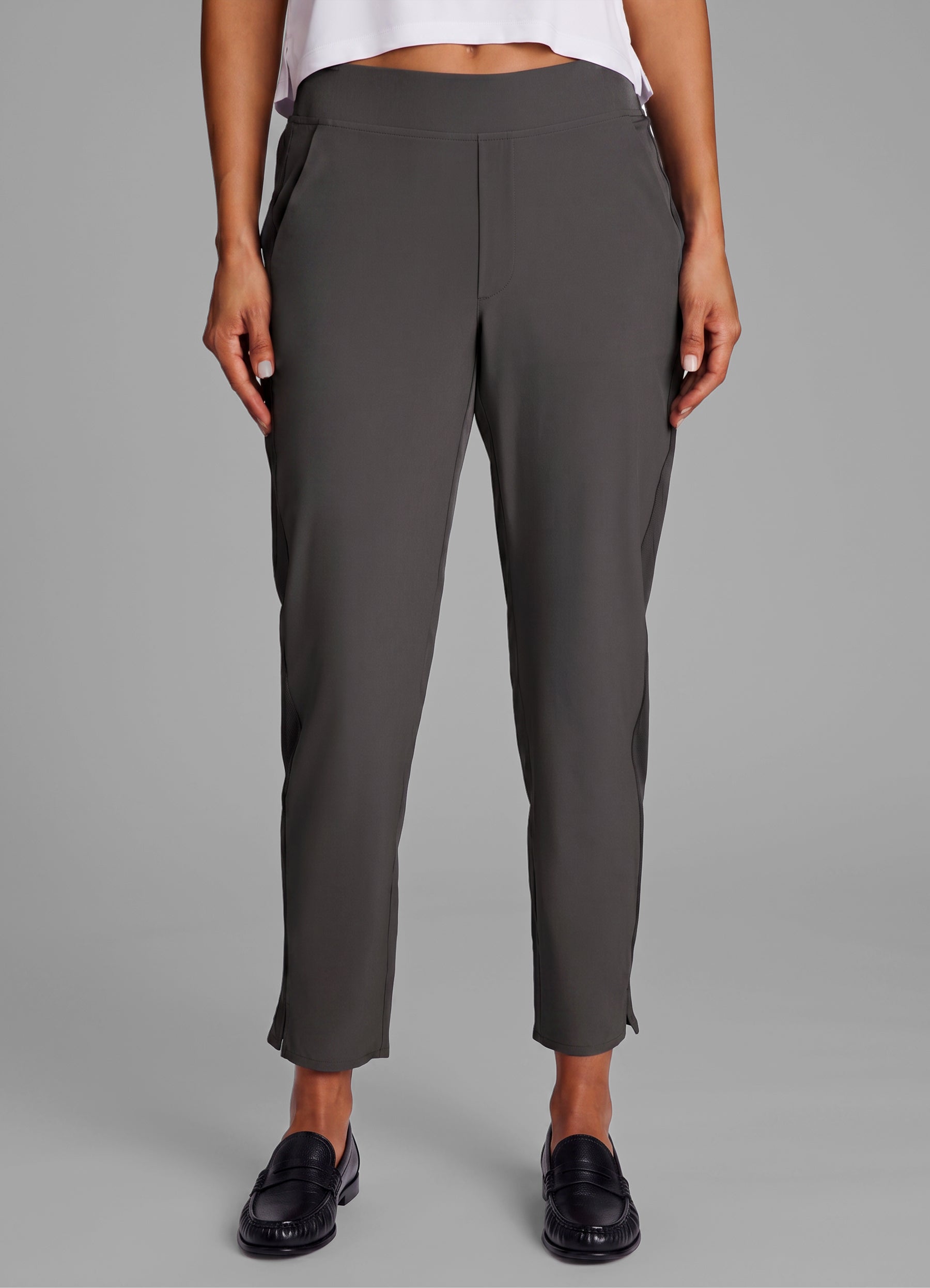 Plus City Stretch Ribbed Ankle Pant