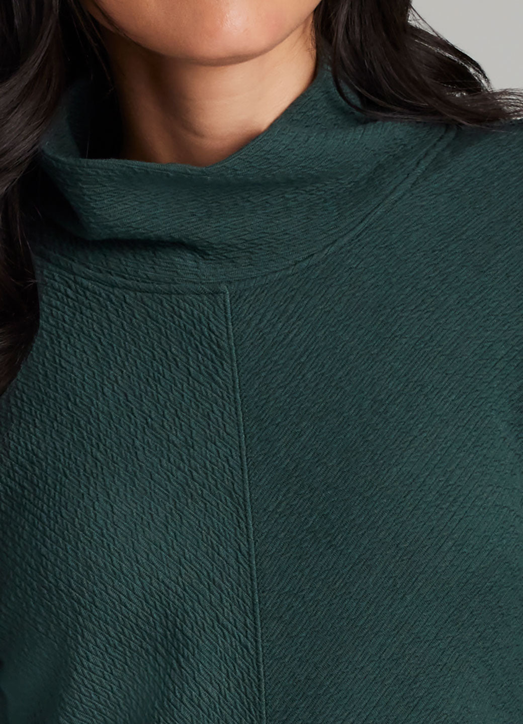 Studio Jacquard Mock Neck Pullover