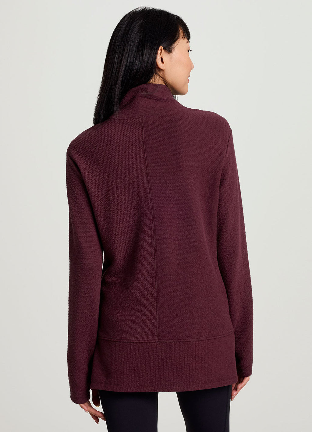 Studio Jacquard Mock Neck Pullover