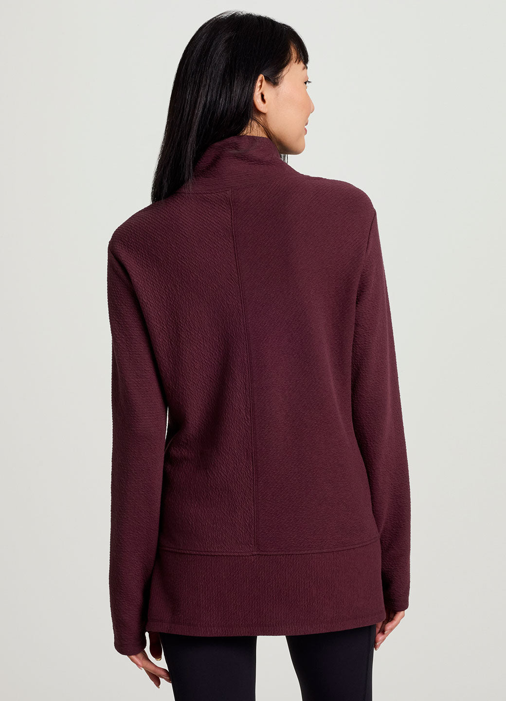 Studio Jacquard Mock Neck Pullover
