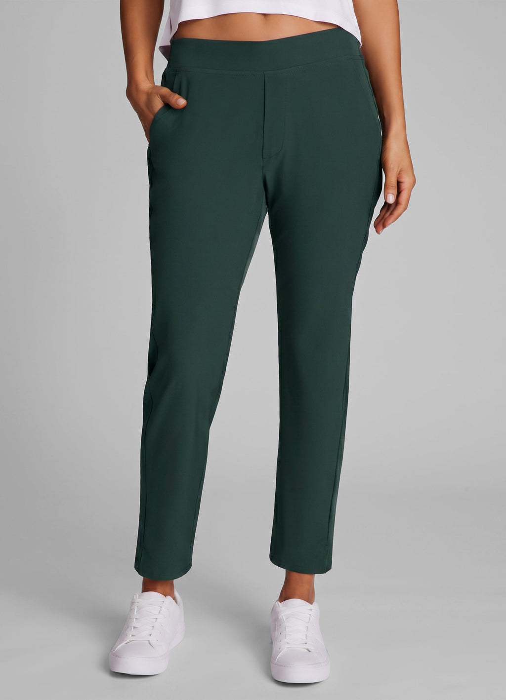 Plus City Stretch Ribbed Ankle Pant