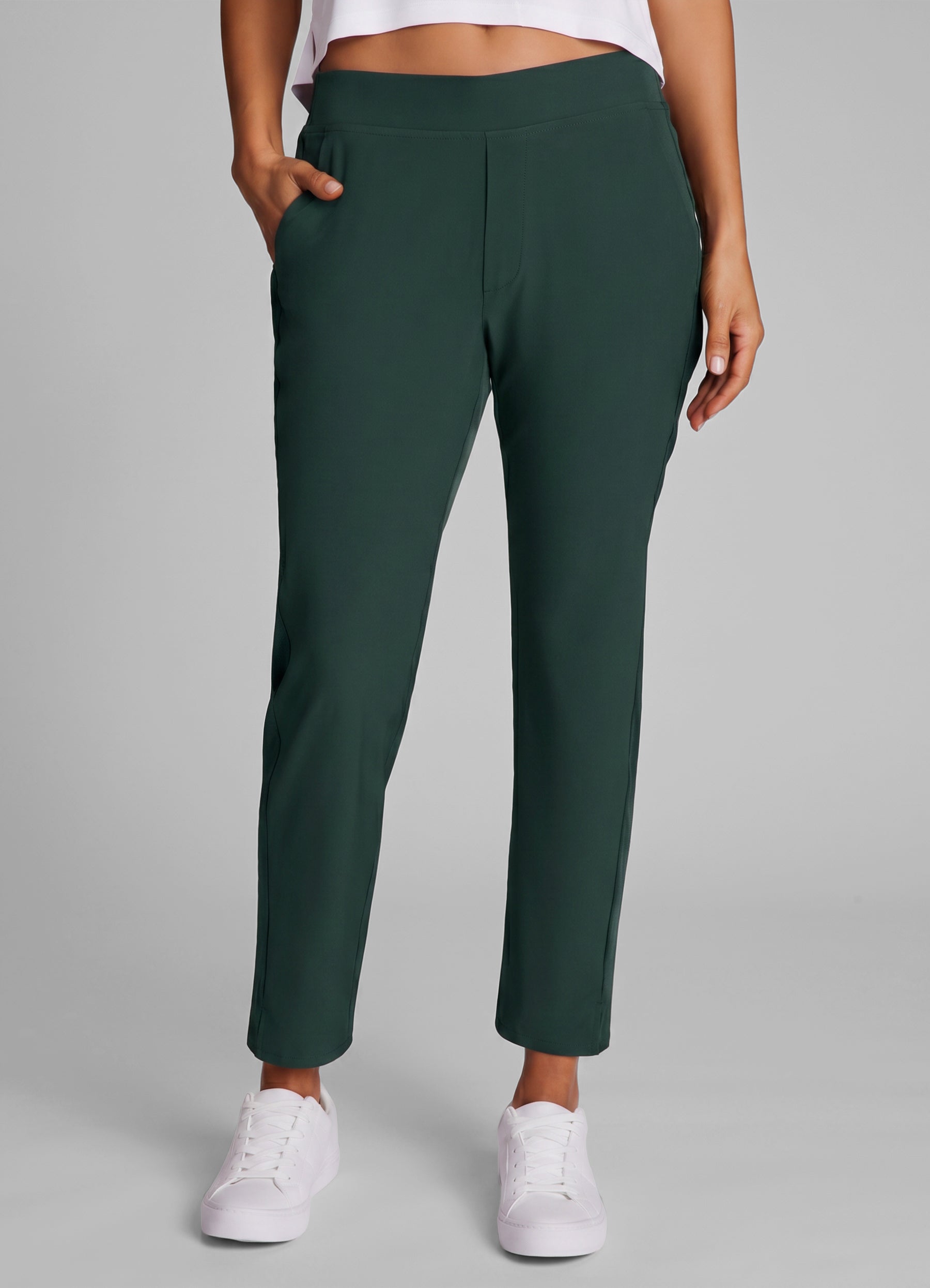 Plus City Stretch Ribbed Ankle Pant